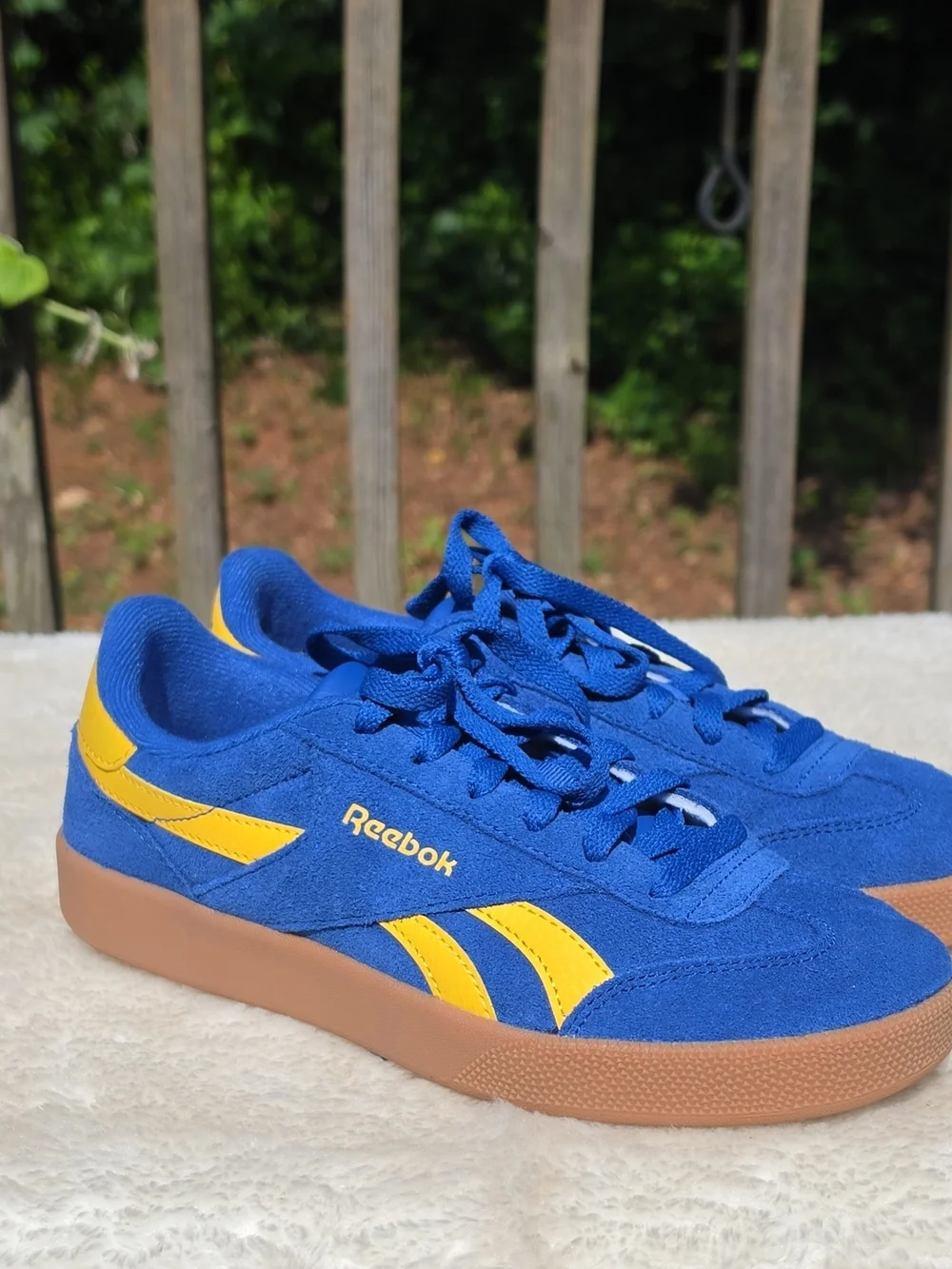Reebok Royal Complete 3.0 Blue Yellow Gum Sole Sneakers Men's 7.5 Women's 9